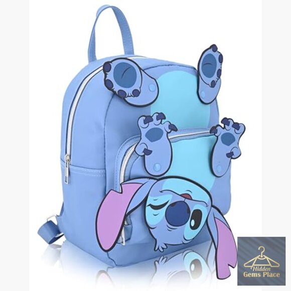Disney Stitch Mini Backpack with Movable Arms, Lightweight PU, Adjustable Straps main image 4